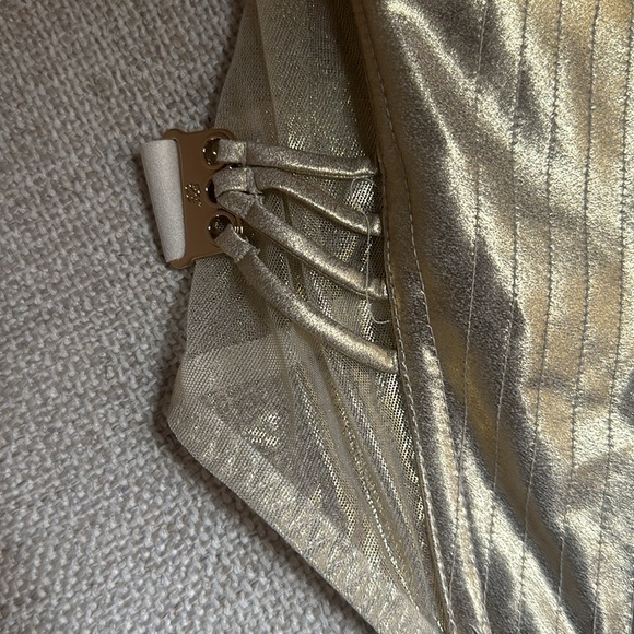 Honey Birdette “Marilyn” Gold/Nude Bustier 32DD NWT - Picture 11 of 15